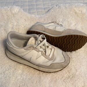 New Balance White and Gray Sneakers